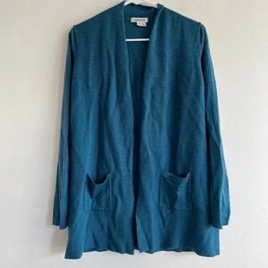 Women's Orvis Teal Cardigan Sweater Size M